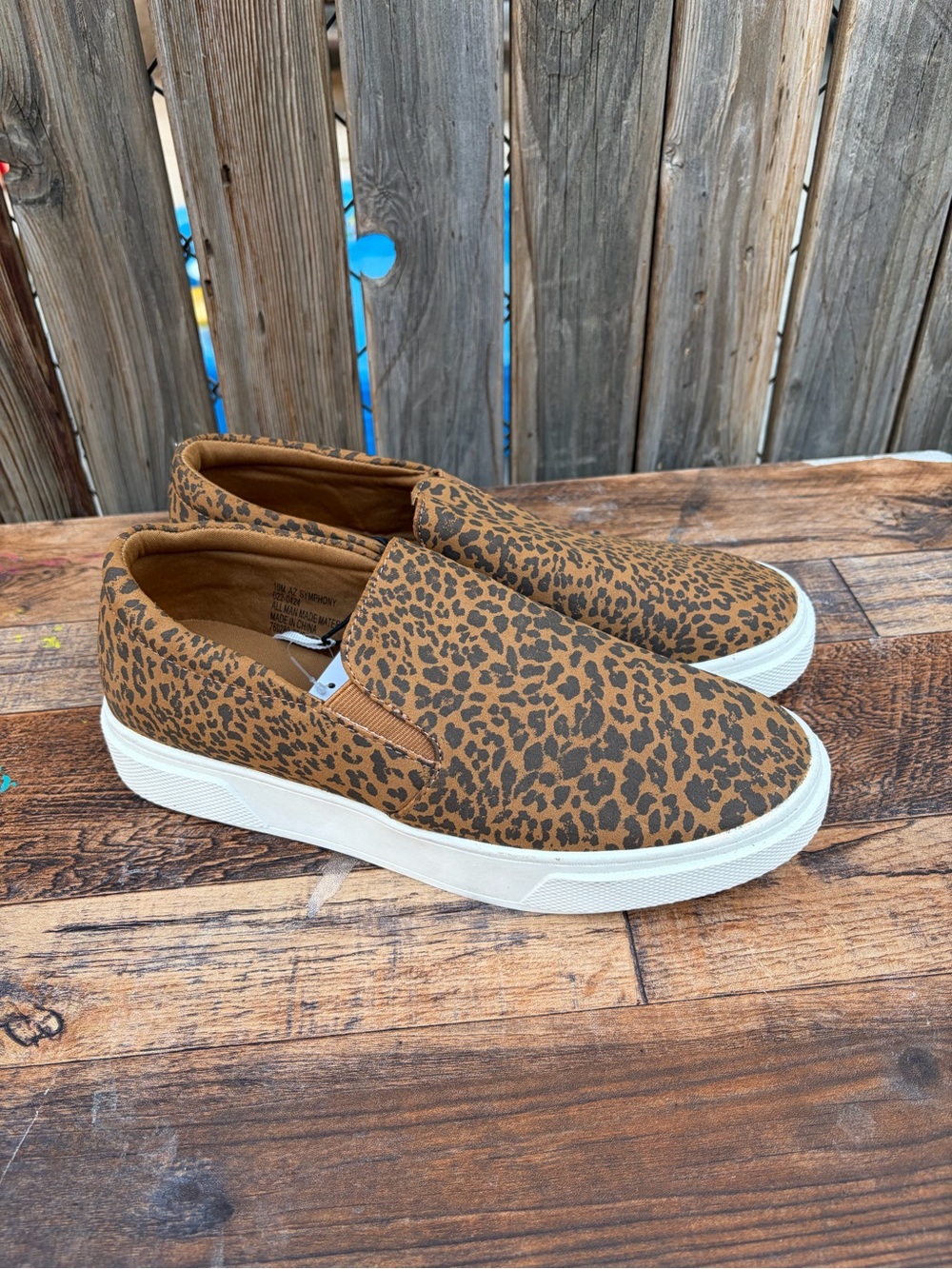 Arizona Jean Co Slip-On Sneakers - Leopard Print Brown Women’s Size 10M